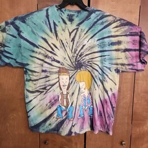 2. Beavis & Butthead Tie-Dye T-Shirt 3XL